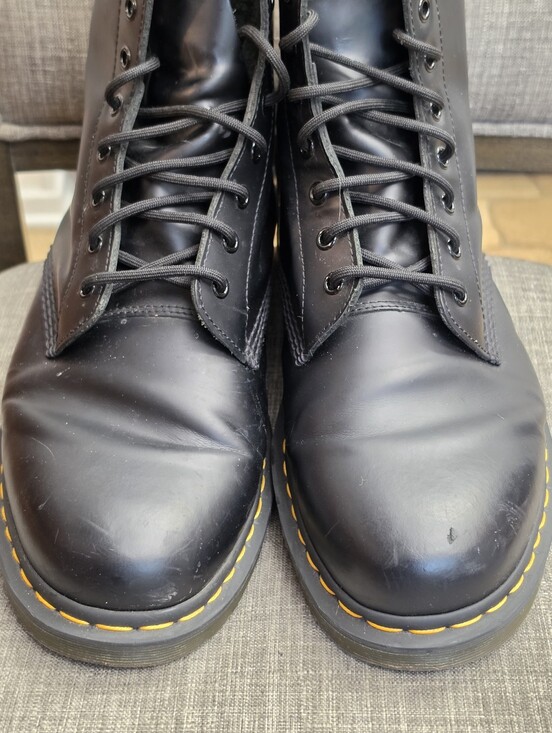Dr. Martens 1460 Smooth Leather Lace Up Boots Eight (8) Eye Combat Black Sz 13 main image 10